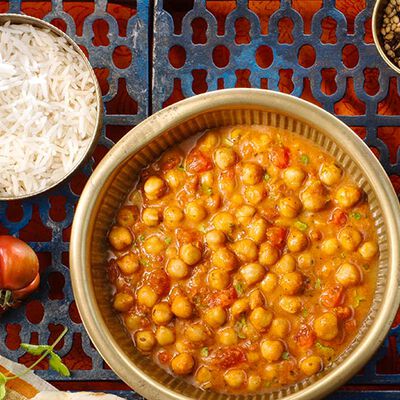 Asie - Curry de pois chiches avec riz