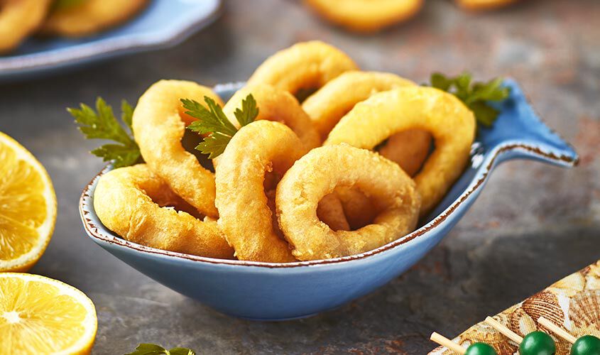 Friuts de mer - Calamares-Ringe im Teig