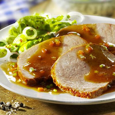 Panés/Préparés/Marinés - Schweinsbraten mit Sauce