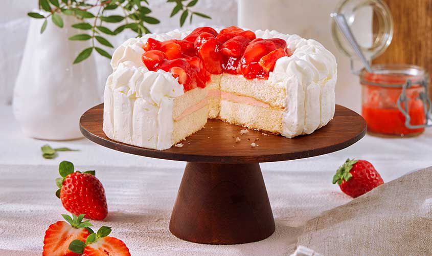 Gâteaux - Tarte aux fraises et à la crème Ø 17 cm